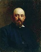 Ilya Repin Portrait of railroad tycoon and patron of the arts Savva Ivanovich Mamontov. Spain oil painting artist